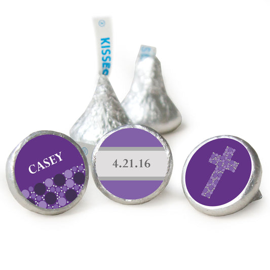 Communion Personalized Hershey's Kisses Dots Cross Assembled Kisses