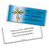 Communion Personalized Chocolate Bar Wrappers Gold Cross