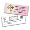 Communion Personalized Chocolate Bar Wrappers Gold Cross