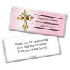 Communion Personalized Chocolate Bar Wrappers Gold Cross