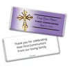 Communion Personalized Chocolate Bar Wrappers Gold Cross