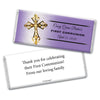 Communion Personalized Chocolate Bar Wrappers Gold Cross