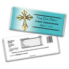 Communion Personalized Chocolate Bar Wrappers Gold Cross