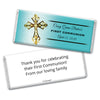 Communion Personalized Chocolate Bar Wrappers Gold Cross