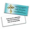 Communion Personalized Chocolate Bar Wrappers Gold Cross