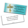 Communion Personalized Chocolate Bar Wrappers Gold Cross