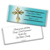 Communion Personalized Chocolate Bar Wrappers Gold Cross