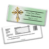 Communion Personalized Chocolate Bar Wrappers Gold Cross