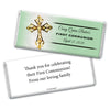 Communion Personalized Chocolate Bar Wrappers Gold Cross