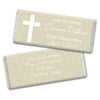 Communion Personalized Chocolate Bar Wrappers Initial Cross