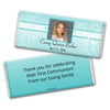 Communion Personalized Chocolate Bar Wrappers Photo, Cross & Scroll