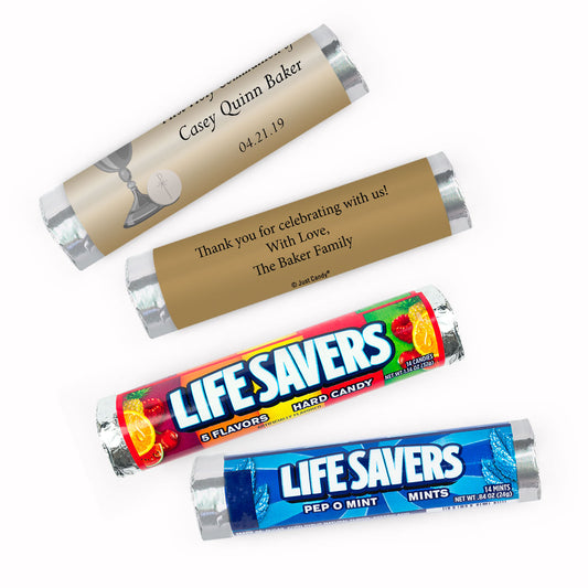 Personalized Communion Host & Chalice Lifesavers Rolls (20 Rolls)