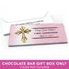 Deluxe Personalized First Communion Gold Cross Candy Bar Favor Box