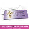 Deluxe Personalized First Communion Gold Cross Candy Bar Favor Box