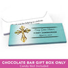 Deluxe Personalized First Communion Gold Cross Candy Bar Favor Box