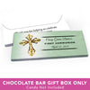 Deluxe Personalized First Communion Gold Cross Candy Bar Favor Box