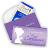 Deluxe Personalized First Communion Lindt Chocolate Bar in Gift Box- Girl in Prayer