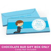 Deluxe Personalized First Communion Little Boy in Prayer Candy Bar Favor Box