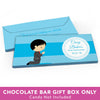 Deluxe Personalized First Communion Little Boy in Prayer Candy Bar Favor Box