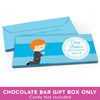 Deluxe Personalized First Communion Little Boy in Prayer Candy Bar Favor Box