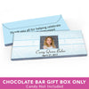 Deluxe Personalized First Communion Photo, Cross & Scroll Candy Bar Favor Box