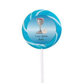 Personalized Communion Host and Silver Chalice- 24 Pack