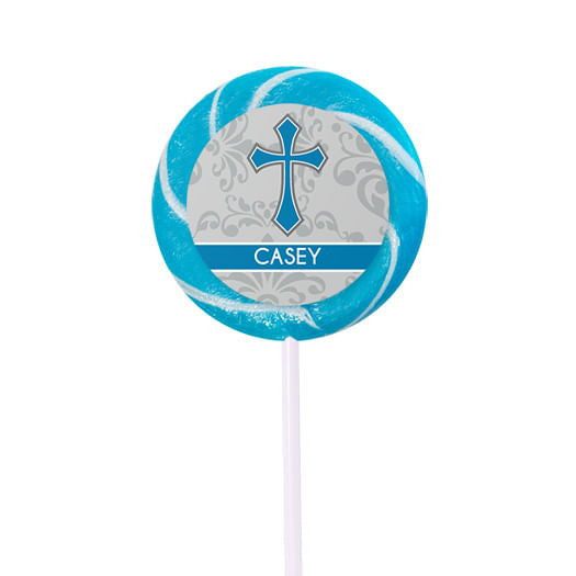 Personalized Communion Fluer Di Lis Cross- 24 Pack