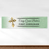 Personalized Communion Gold Cross 5 Ft. Banner