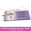 Deluxe Personalized First Communion Gold Cross Candy Bar Favor Box