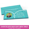 Deluxe Personalized First Communion Rosary Photo Candy Bar Favor Box