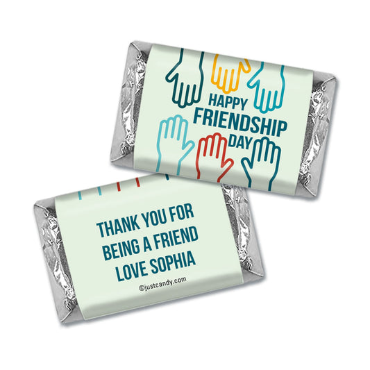 Personalized Happy Friendship Day Helping Hands Hershey's Miniatures