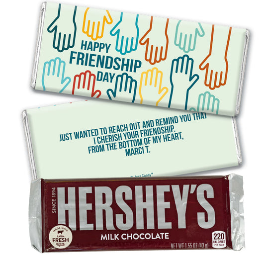 Personalized Happy Friendship Day Helping Hands Hershey's Milk Chocolate Bar