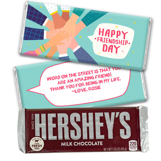 Personalized Happy Friendship Day Word Bubble Hershey's Milk Chocolate Bar