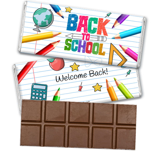 Back to School Belgian Chocolate Bar & Wrapper