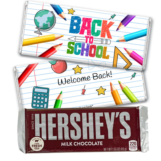 Back to School Hershey's Milk Chocolate Bar & Wrapper