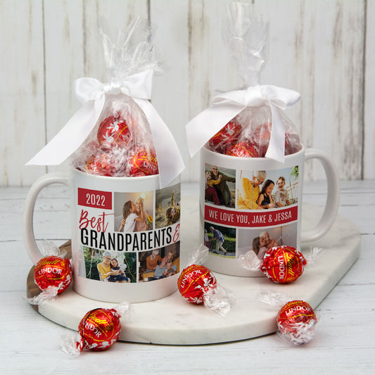 Personalized Best Grandparents 11oz Mug with Lindor Truffles - We love you