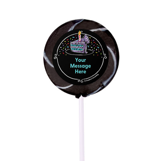 Chalk Birthday Personalized 2" Lollipops (24 Pack)