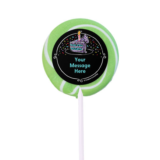 Chalk Birthday Personalized 2" Lollipops (24 Pack)