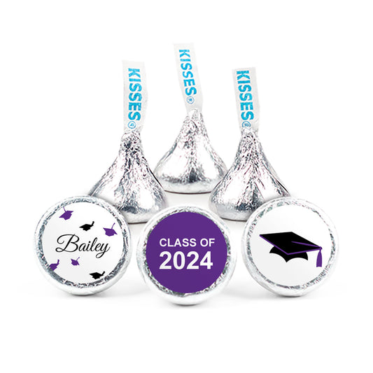 Graduation Personalized Hershey's Kisses Tossed Caps Assembled Kisses