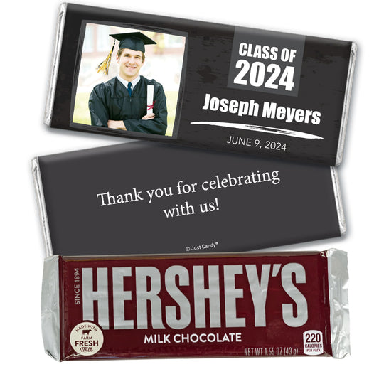 Graduation Personalized Hershey's Milk Chocolate Bar Watercolor Photo