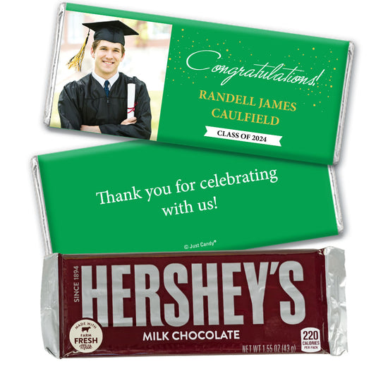 Graduation Personalized Hershey's Milk Chocolate Bar Confetti Photo