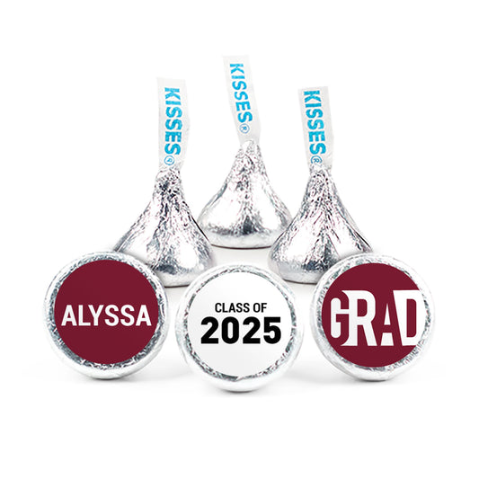 Graduation Personalized Hershey's Kisses "Grad" and Year Assembled Kisses