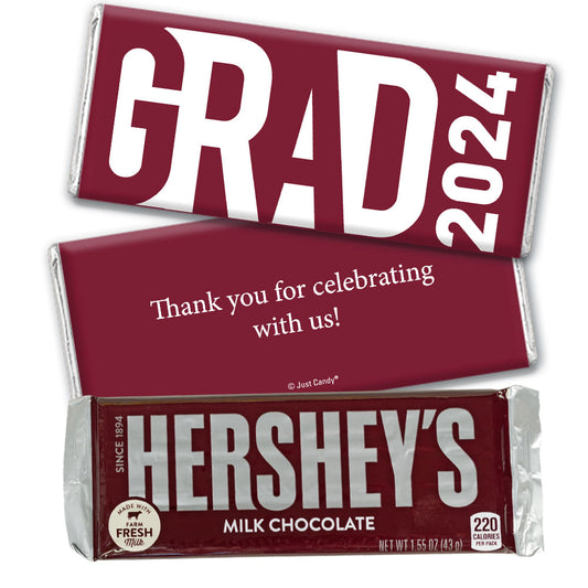 Graduation Personalized Hershey's Milk Chocolate Bar "Grad" and Year