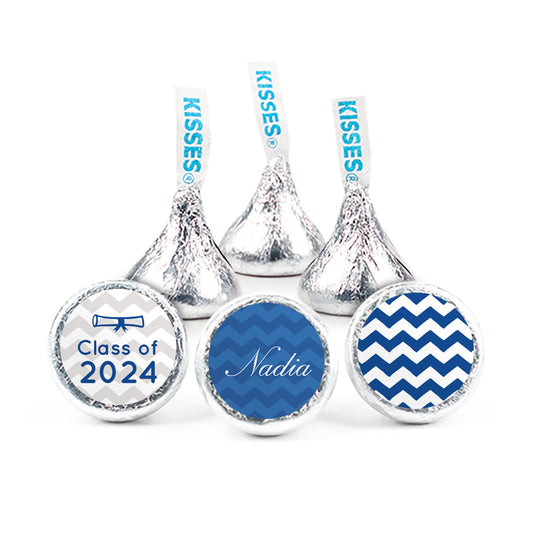 Graduation Personalized Hershey's Kisses Chevron Assembled Kisses