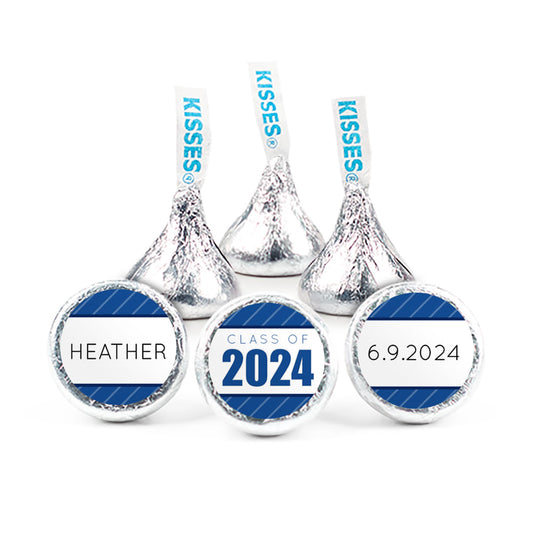 Graduation Personalized Hershey's Kisses Pinstripes Assembled Kisses