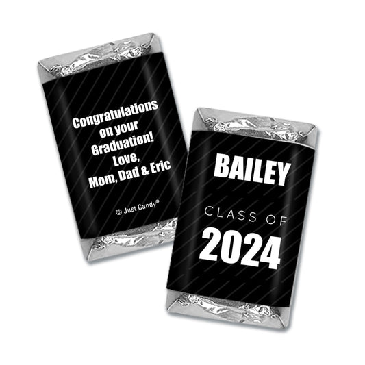 Graduation Personalized Hershey's Miniatures Pinstripes