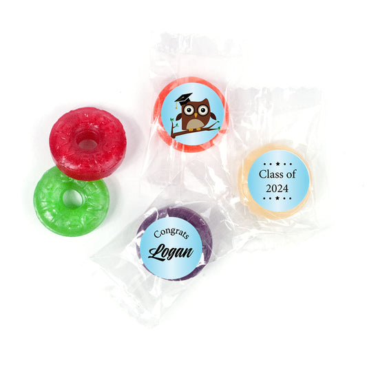 Graduation Personalized LifeSavers 5 Flavor Hard Candy Owl Pre-School