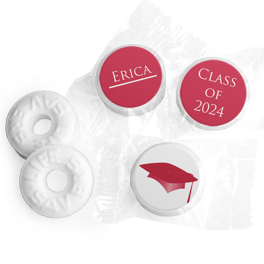 Graduation Favors - Grad Cap Stickers - Life Savers