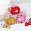 Personalized Graduation Class of JUST CANDYŽ favor cube with Hershey's Kisses