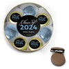 Personalized Graduation Script Chocolate Covered Oreo Cookies Large Gold Plastic Tin